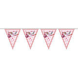 Folat Pink Stork "Birth Girl" Bunting Garland - 10m Baby Shower Decoration