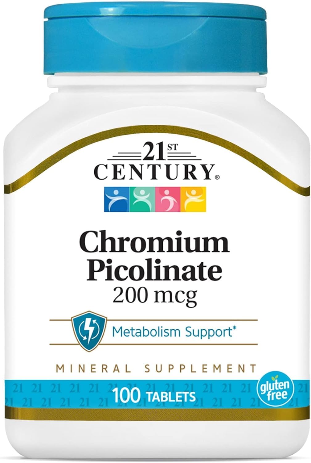 21st Century Chromium Picolinate 200mcg - 100 Tablets - Blood Sugar Metabolism Support
