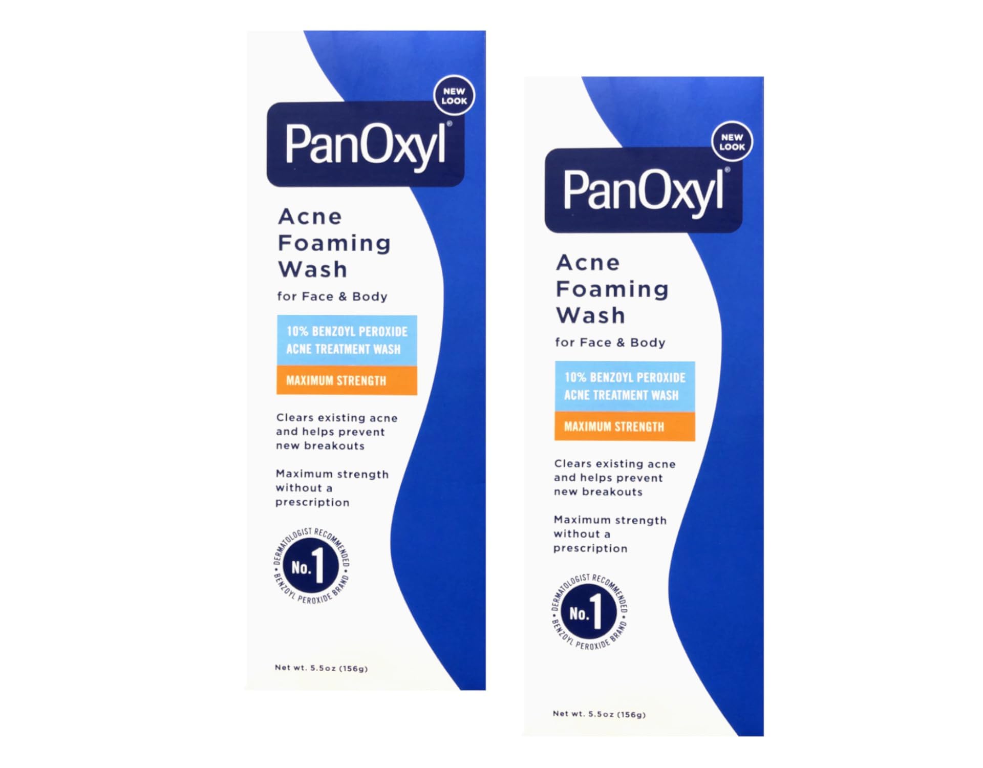 PanOxyl Acne Foaming Wash 10% Benzoyl Peroxide - 5.5 oz (Pack of 2)