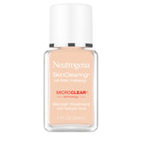 Neutrogena SkinClearing Oil-Free Acne Foundation with 0.5% Salicylic Acid - Shine Control Makeup for Acne-Prone Skin - 40 Nude - 1 fl. oz