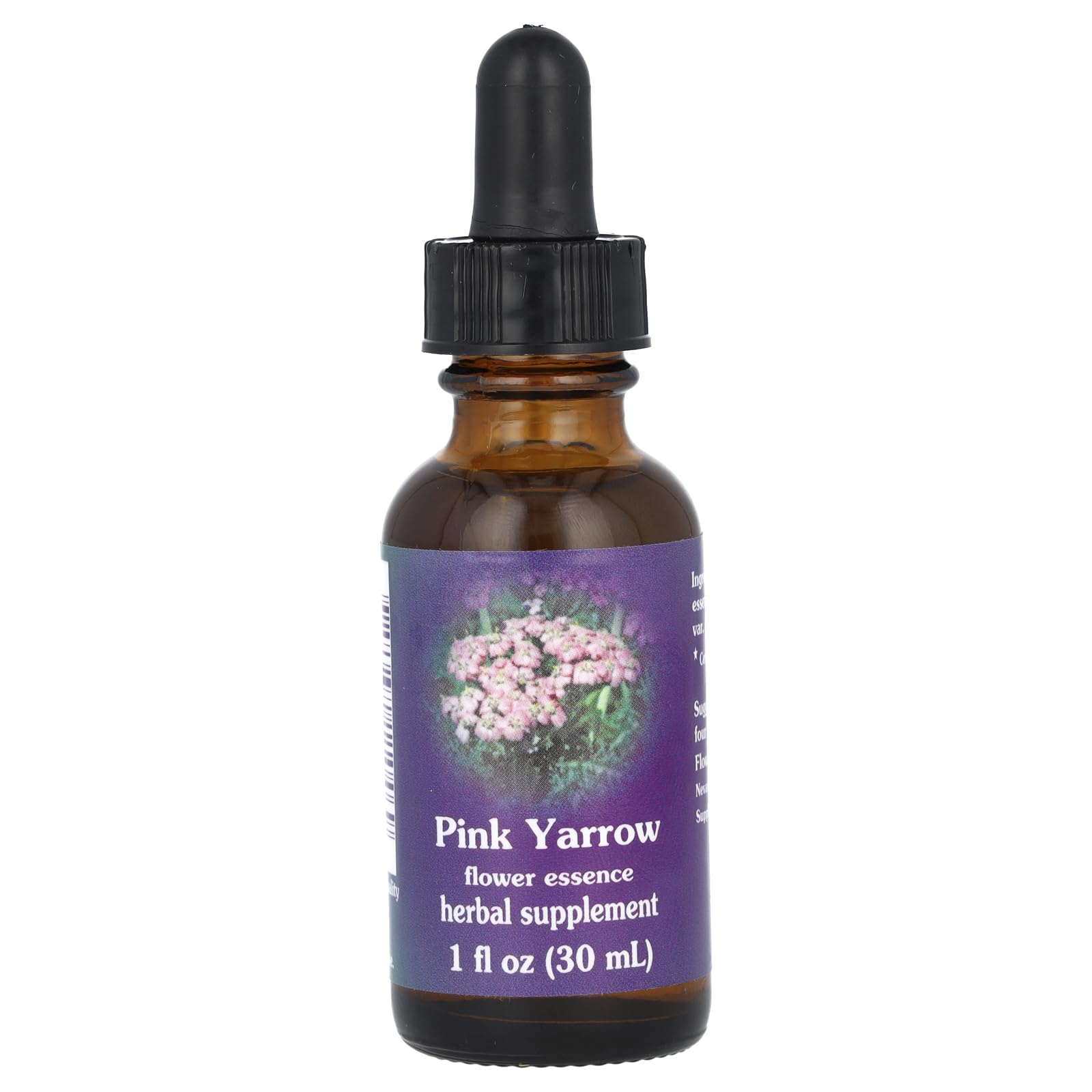 Pink Yarrow Flower Essence Dropper - Emotional Protection & Boundary Support, 1 oz