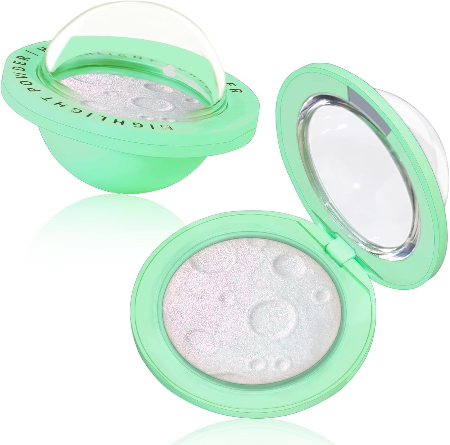 Highlighter Palette - Multichrome Face Shimmer Blush Makeup with Color Shifting Eyeshadow
