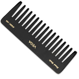 Vega Large Black Shampoo Comb for Deep Cleansing and Detangling