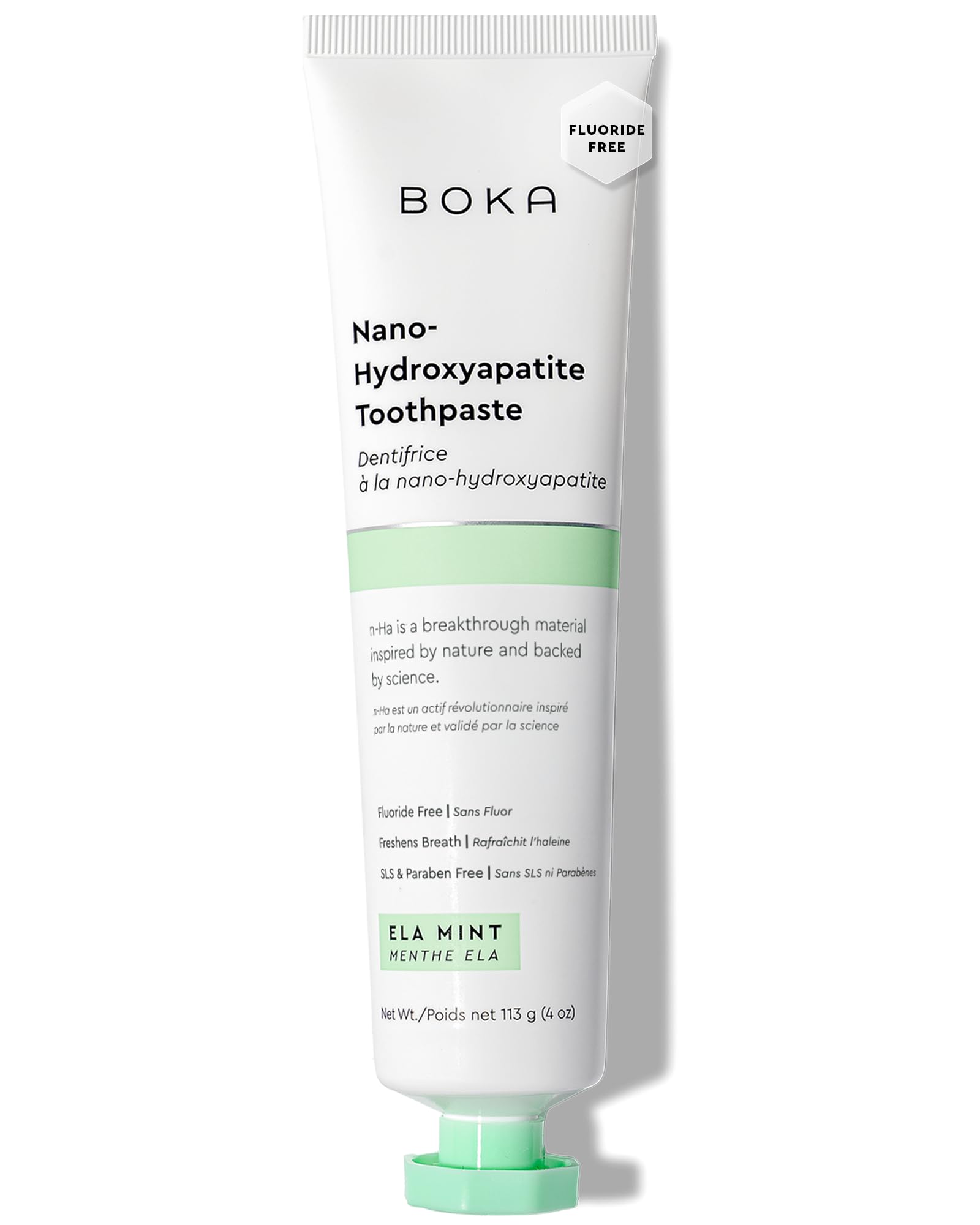 Boka Natural Fluoride-Free Toothpaste - Ela Mint 4oz