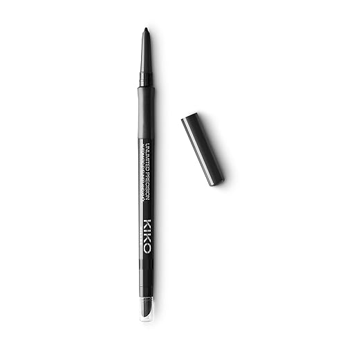 KIKO Milano Unlimited Precision أقلام تحديد العيون الأوتوماتيكية والكحل، أسود داكن