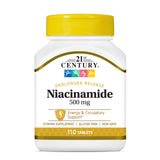 21st Century Niacinamide 500mg - 110 Tablets for Skin & Metabolism