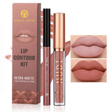 YOUNG VISION Liquid Lipstick & Lip Liner Combo Set - Matte Lip Contour Kit for Lasting Definition - Waterproof and Durable