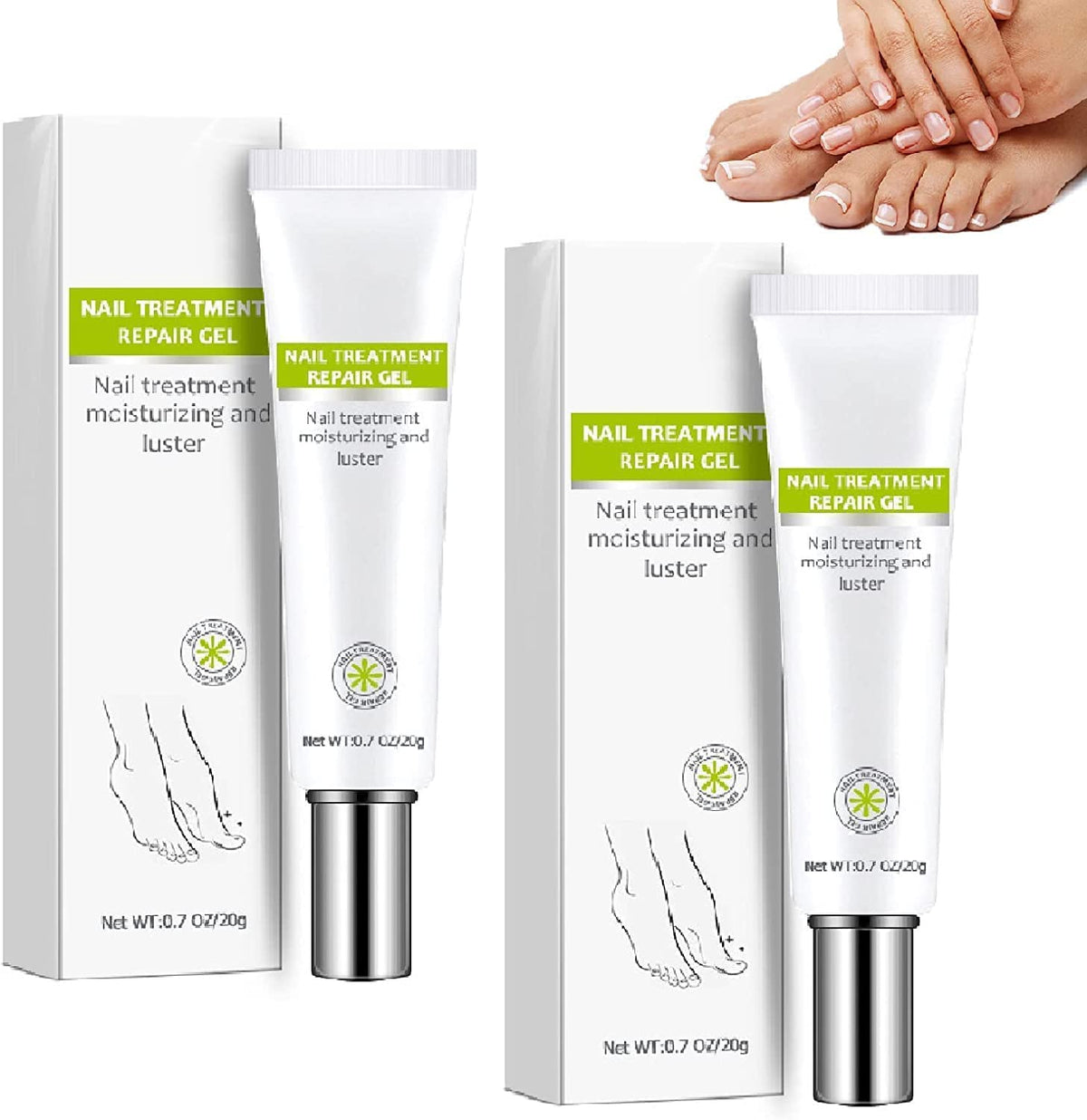 Flyles Nail Repair Gel for Damaged Nails, 2 Pack