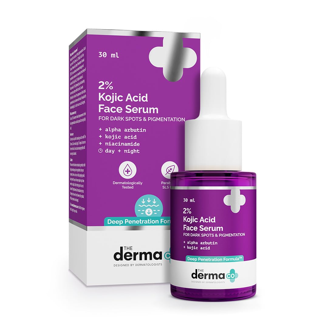 The Derma Co 2% Kojic Acid Face Serum with Alpha Arbutin & Niacinamide - Pigmentation & Dark Spots Treatment (30ml)