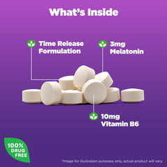 Natrol Melatonin 3 mg Time Release, Dietary Supplement to Minimize Wake Ups, Nighttime Sleep Aid, 100 Tablets, Up to a 100 Day Supply