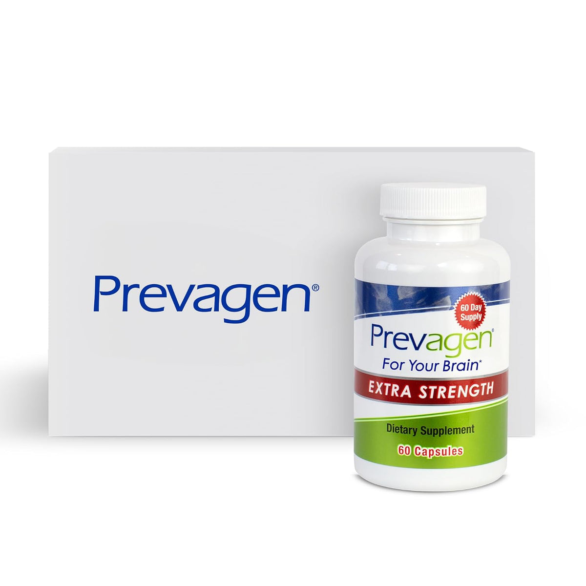 Prevagen Extra Strength 20mg، 60 كبسولة مع Apoaequorin وفيتامين D لدعم الصحة الدماغية والوظائف الإدراكية.