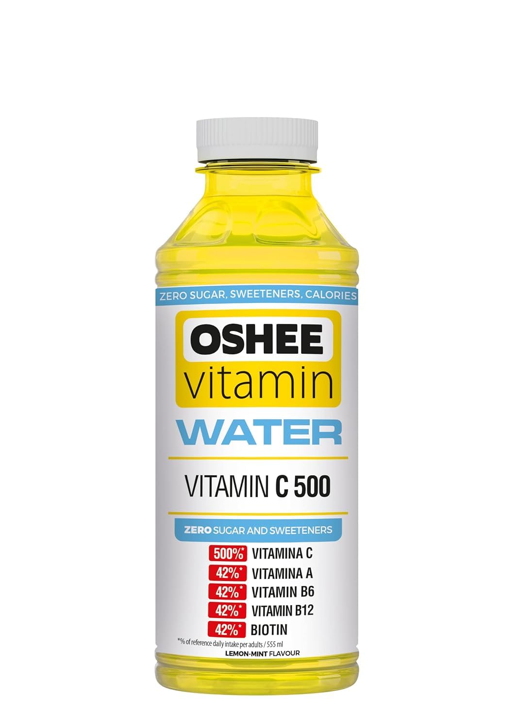 Oshee Lemon & Mint C500 Vitamin-Infused Still Water - Refreshing Hydration, 555ml