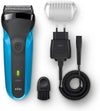 Braun Series 3 310Bt Electric Shaver, Wet & Dry, Blue/Black
