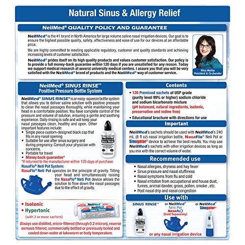NeilMed Sinus Rinse Premixed Refill Packets - 100 Count