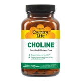 Country Life Choline 100 Tablets - Brain & Liver Support Supplement