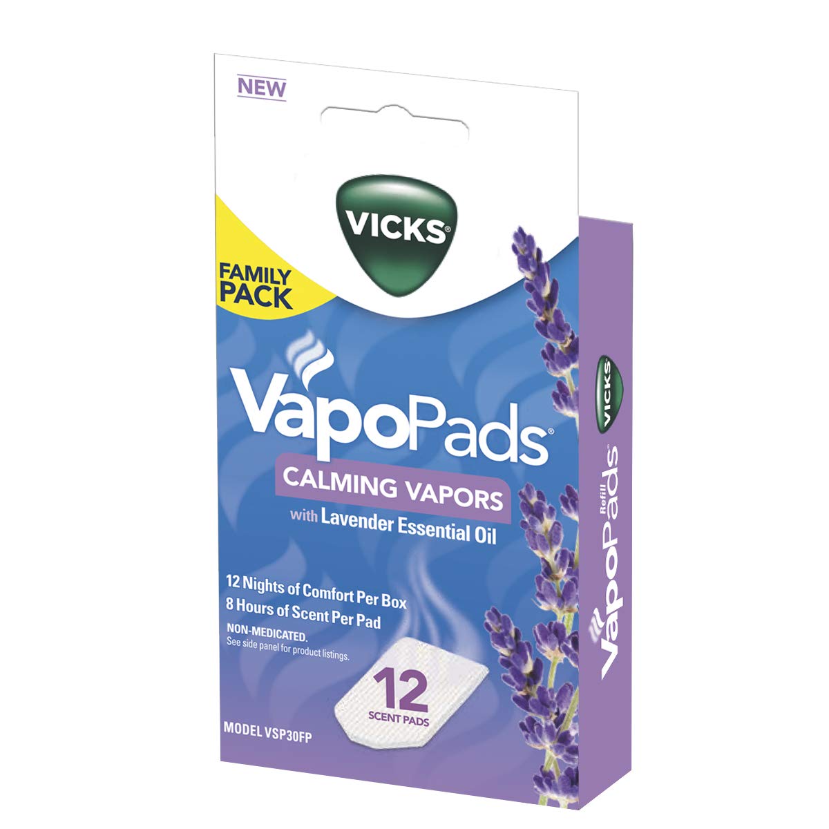 Vicks Calming Lavender VapoPad Family Pack - 12 Scented Refills