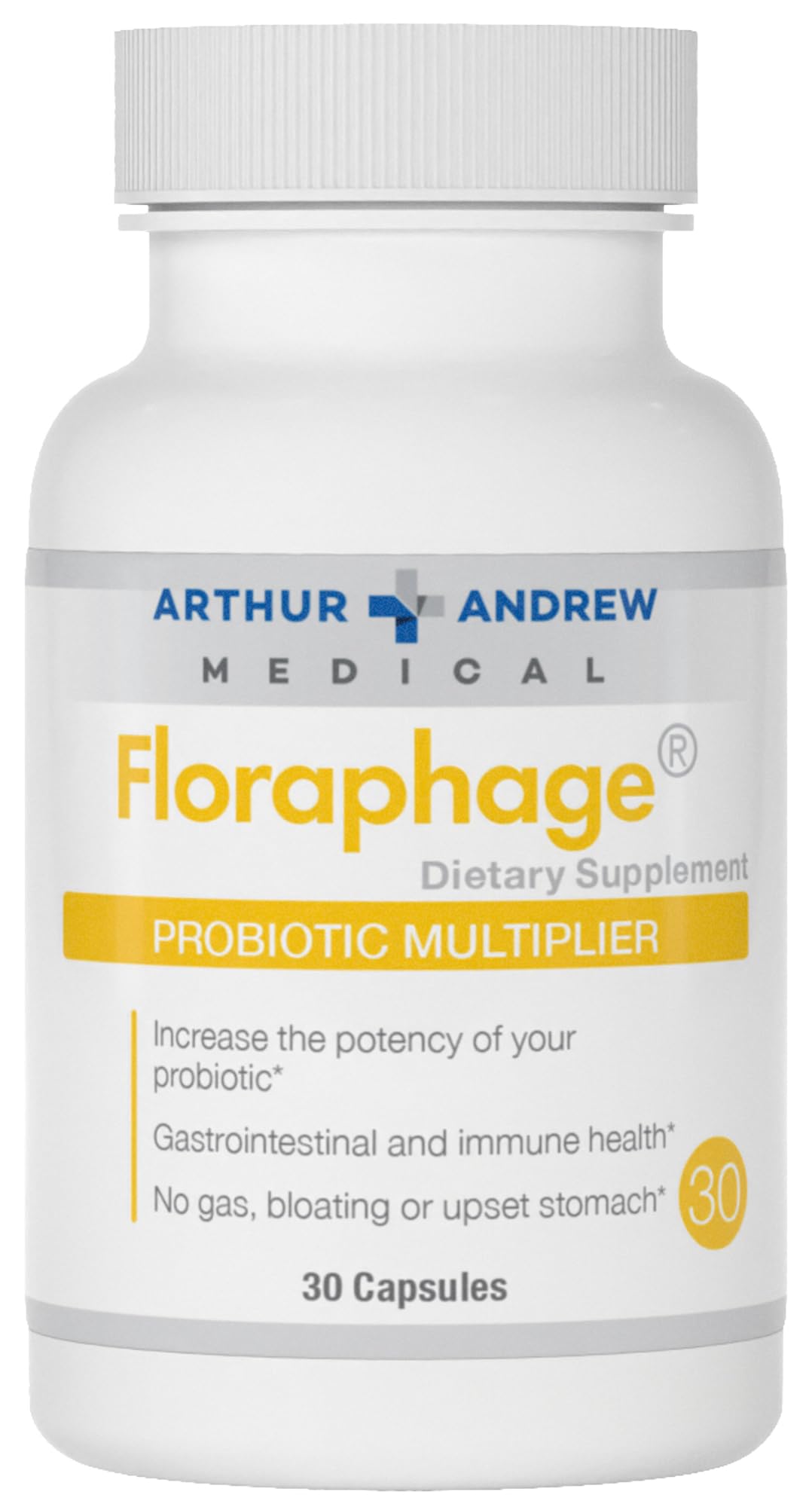 Arthur Andrew Medical Floraphage Probiotic Prebiotic Supplement - 30 Capsules