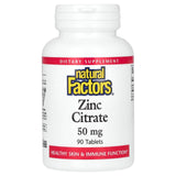 Natural Factors Zinc Citrate - 50mg | 90 Tablets for Immune Support