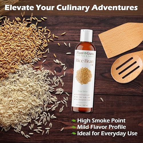 100% Pure Rice Bran Oil - 4 fl. oz. Carrier Oil for Skin & Hair