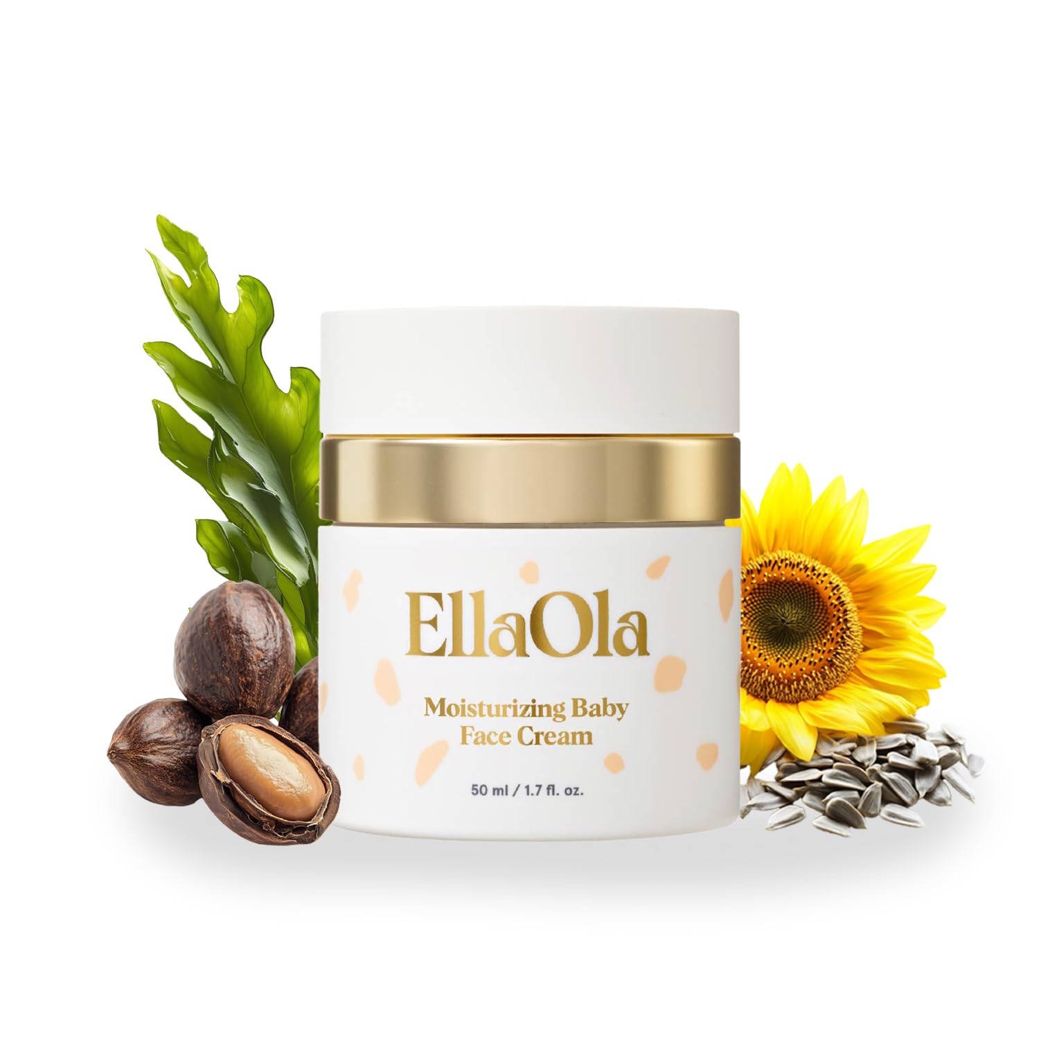 ELLAOLA 96 Hour Deep Moisturizing Baby Face Cream for Dry, Eczema Prone & Sensitive Skin - 1.7 fl. oz.