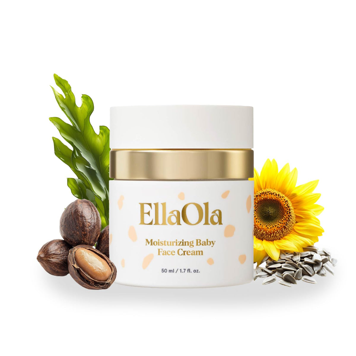 ELLAOLA 96 Hour Deep Moisturizing Baby Face Cream for Dry, Eczema Prone & Sensitive Skin - 1.7 fl. oz.
