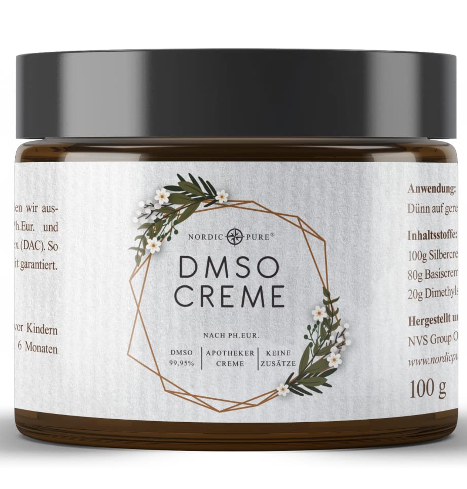 Nordic Pure DMSO 99.9% Cream Pharmacy Grade Topical Solution for Pain Relief