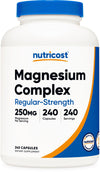 Nutricost Magnesium Complex 250mg - 240 Capsules - High Absorption Formula with Magnesium Oxide, Citrate & Glycinate - Gluten Free & Non-GMO