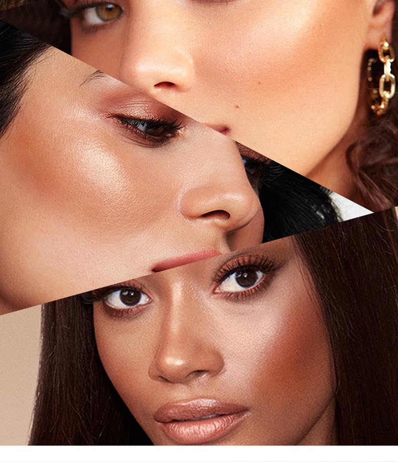 Liquid Cream Highlighter Face Contour Illuminator Makeup Waterproof Matte Bronze Beauty Wand, Red Brown