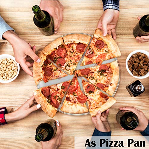 P&P CHEF Pizza Pan Set of 2 - 10 Inch Stainless Steel Pizza Trays