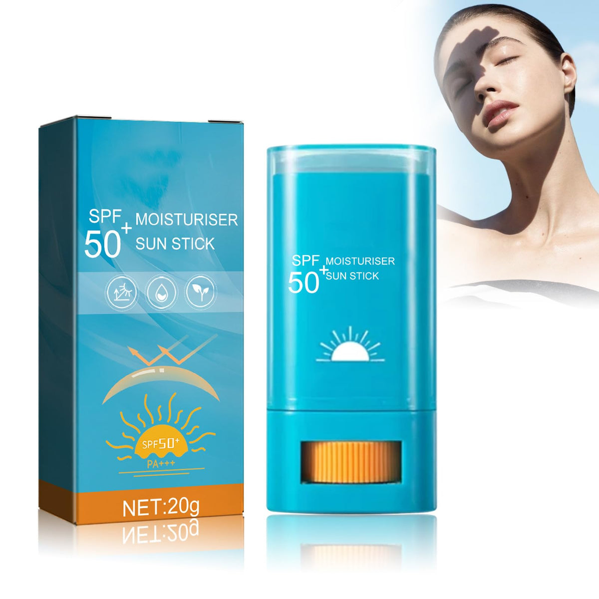 Sunscreen Stick SPF50+ – Moisturizing, Waterproof, Daily Sunblock for Face and Body