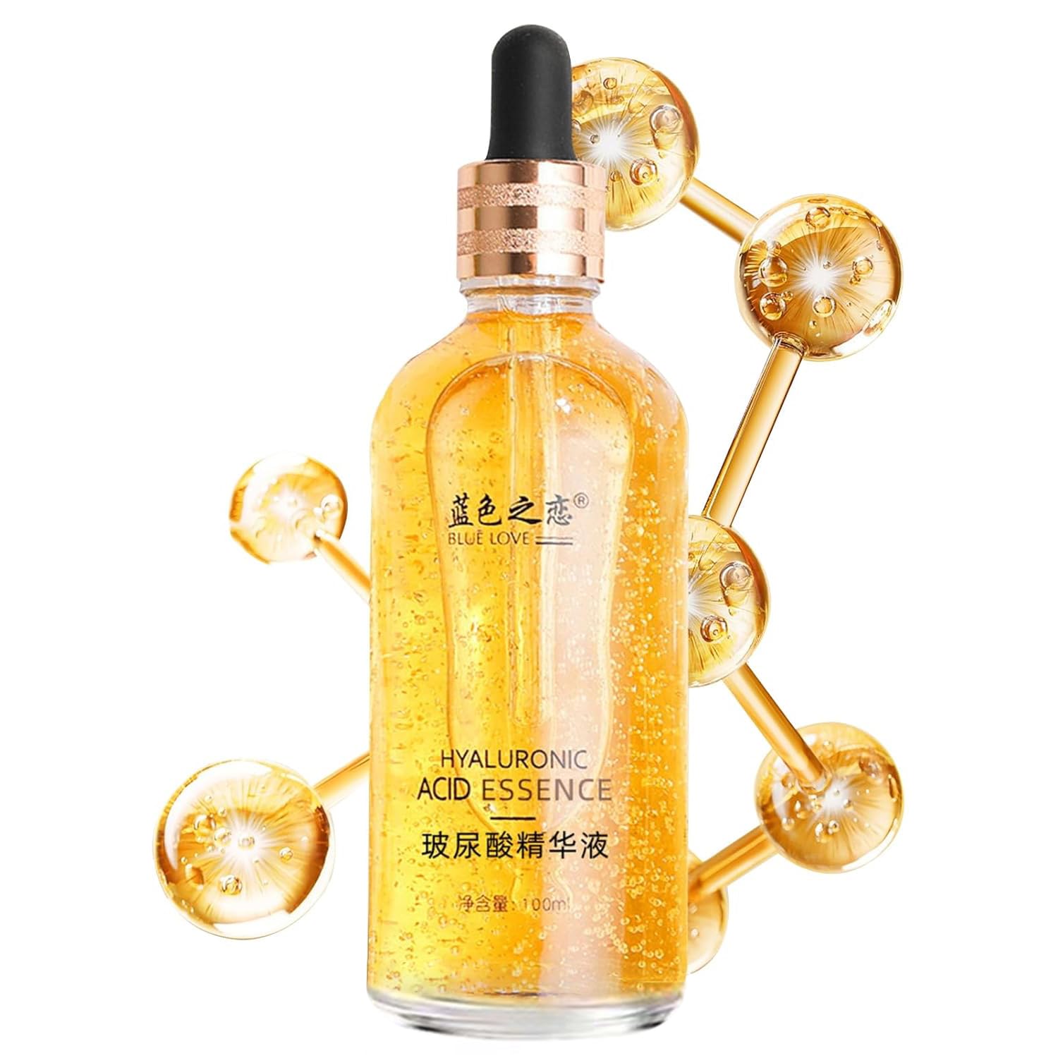 Gold Foil Hyaluronic Acid Face Serum - Anti-Aging 24K Serum for Dark Spots, Deep Hydration