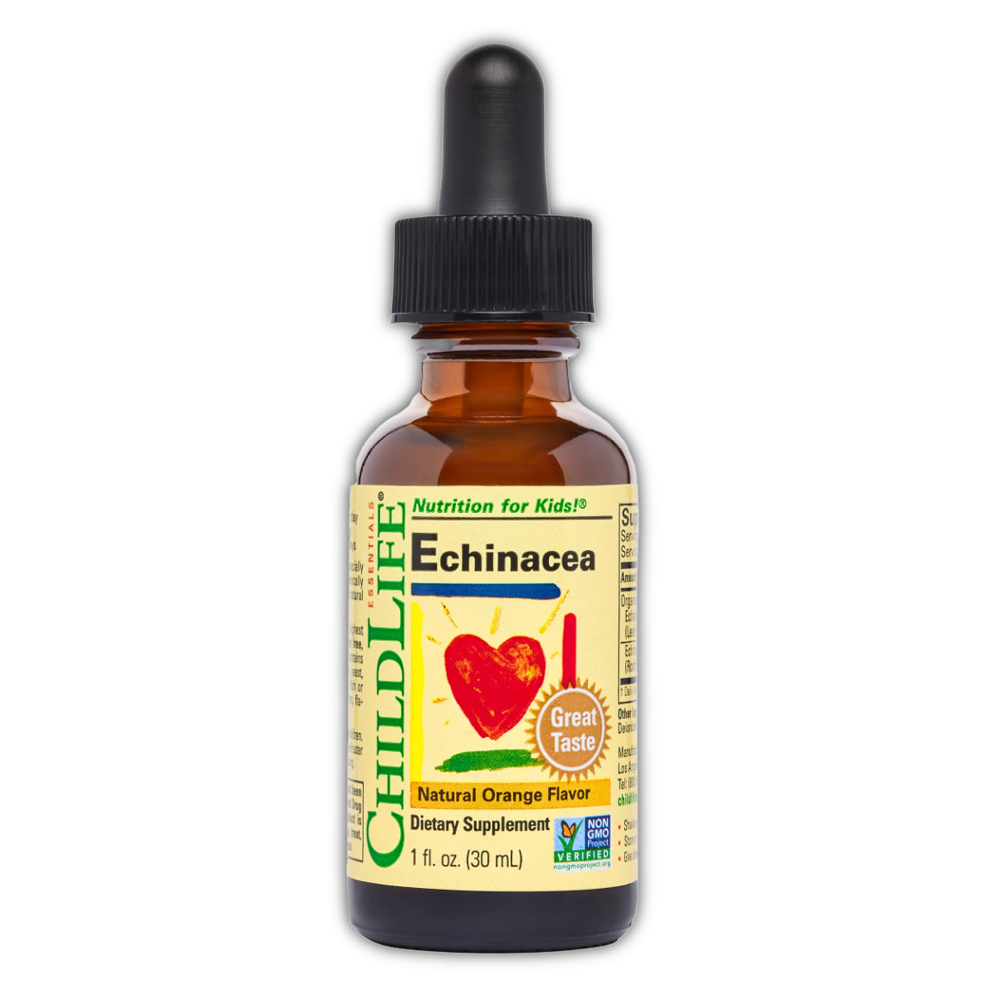 ChildLife Essentials Echinacea - Natural Orange Flavor Immune Support for Kids | 1 Fl Oz