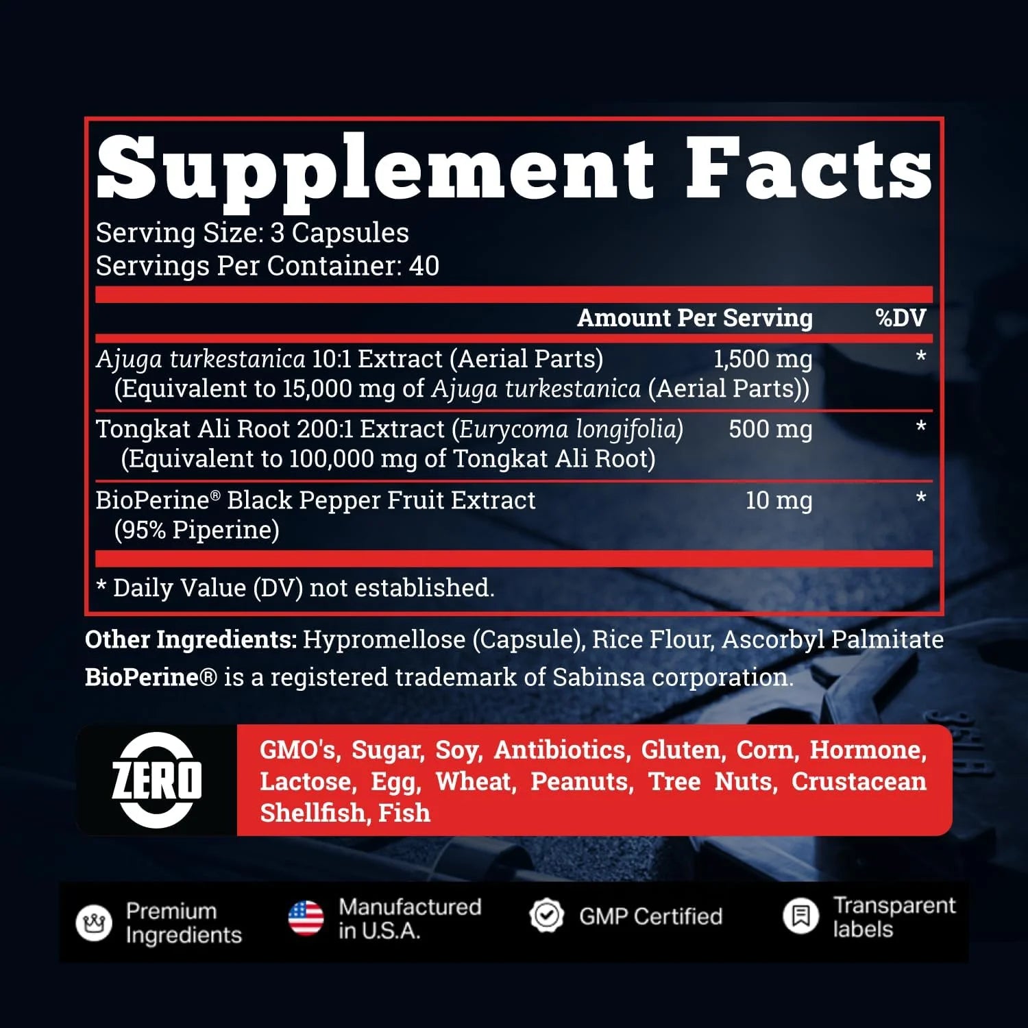 مكمل Turkesterone لنمو العضلات والقوة.