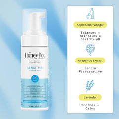 The Honey Pot Company - Sensitive Feminine Wash - Herbal Infused - PH Balanced Plant Based Natural Hygiene Products - 5.51 Fluid Oz