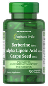 Puritan's Pride Berberine & Alpha Lipoic Acid Antioxidant Support, 90 Capsules