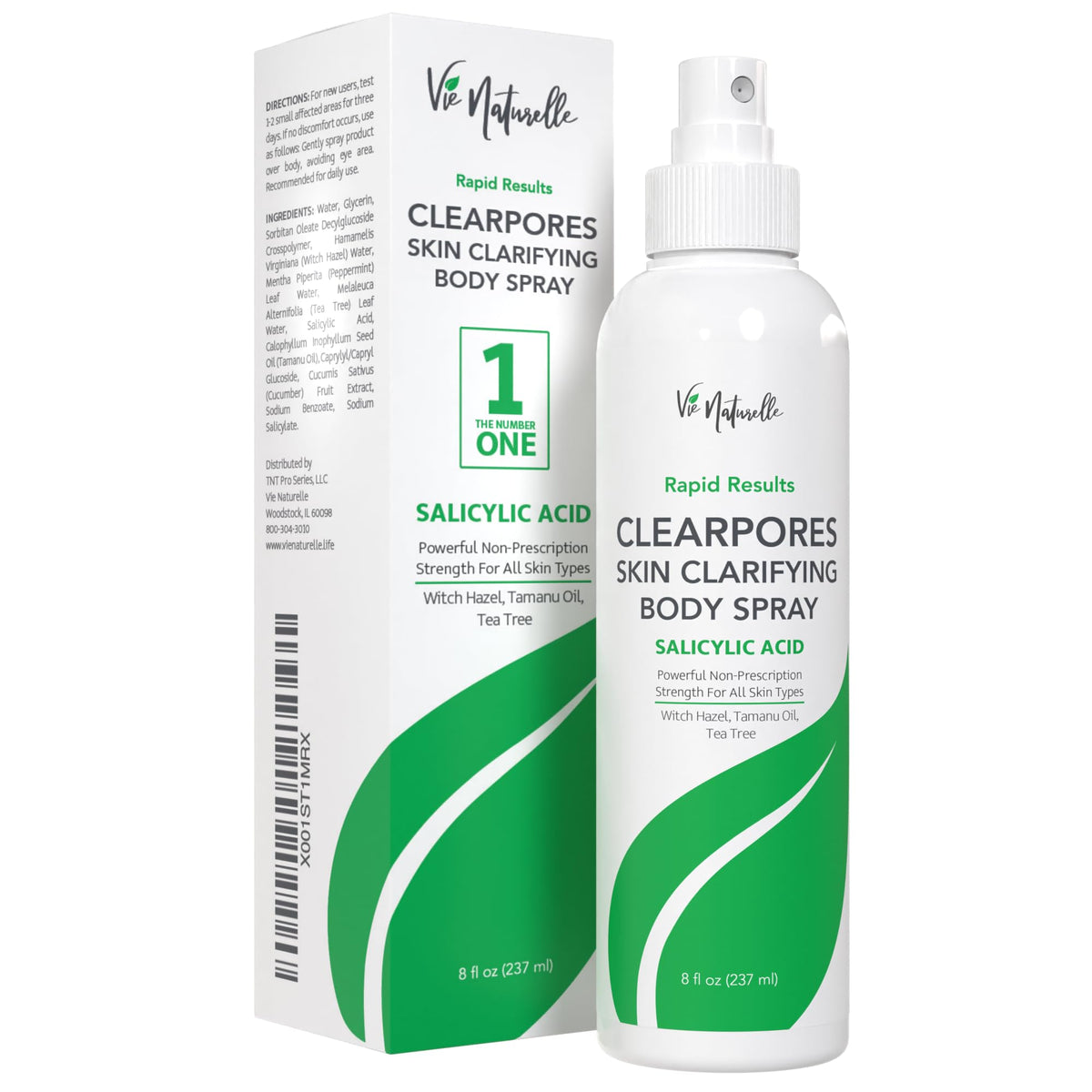 Acne Spray for Men Women Teens - Tea Tree & Salicylic Acid Non-Prescription Treatment