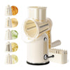 5-in-1 Manual Rotary Grater & Vegetable Slicer - Suction Base & 5 Blades
