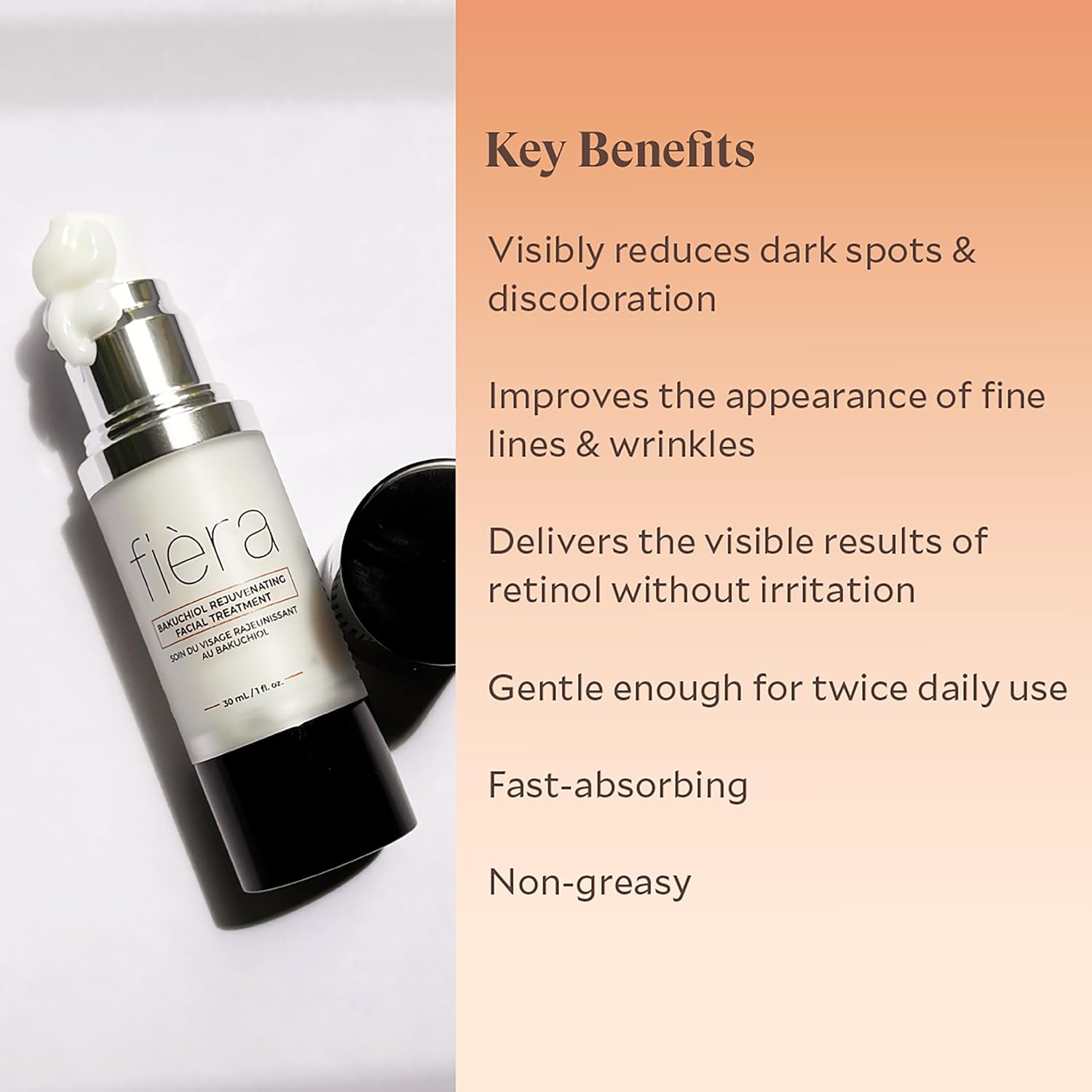 FIÈRA bakuchiol rejuvenating facial treatment for mature skin