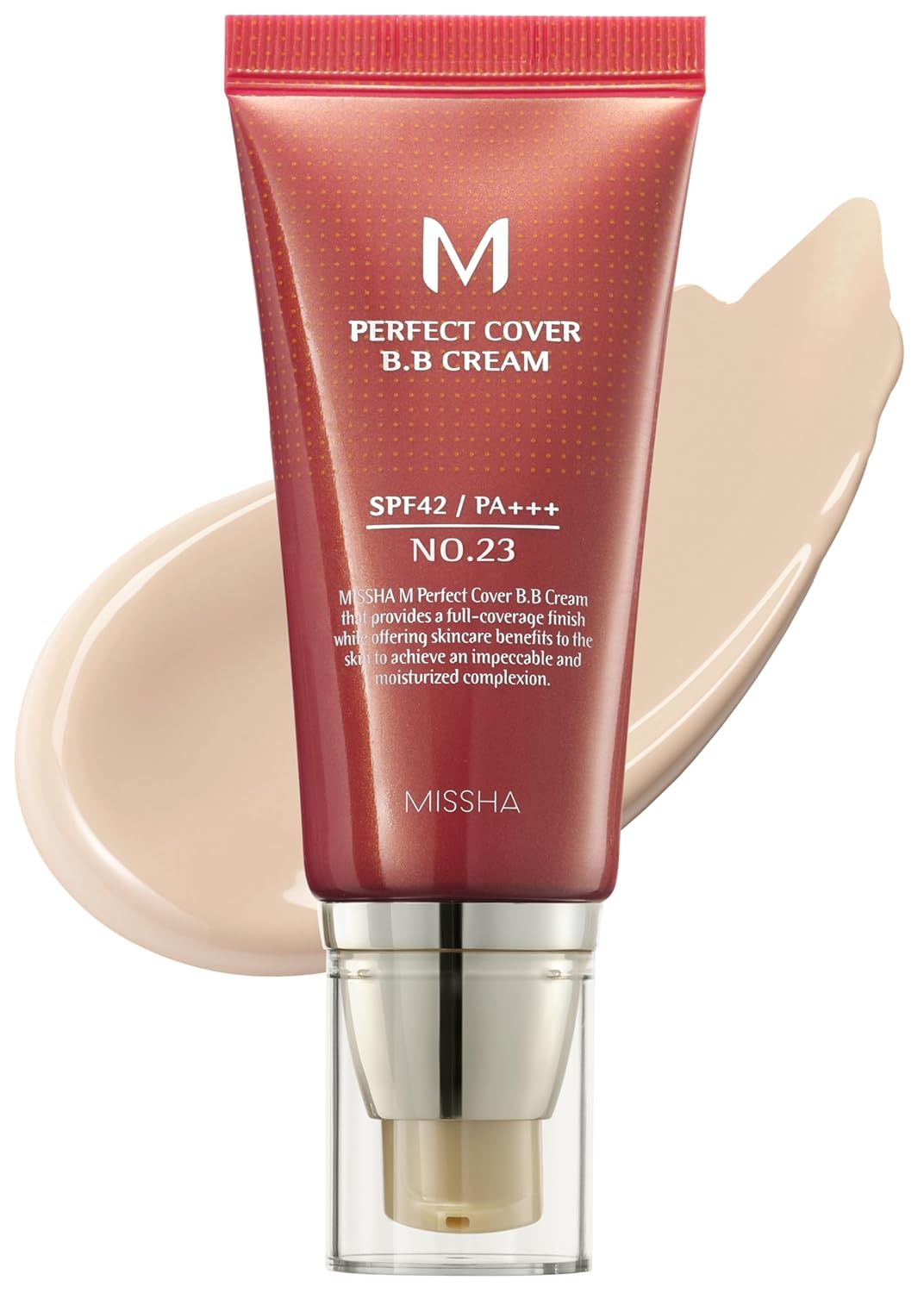 Missha, M Perfect Cover B.B Cream, SPF 42 PA+++, No. 23 Natural Beige, 1.7 oz (50 ml)