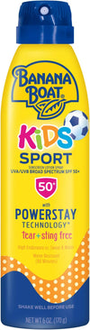 Banana Boat Kids Sport Sunscreen Spray SPF 50 Tear-Free 6 oz