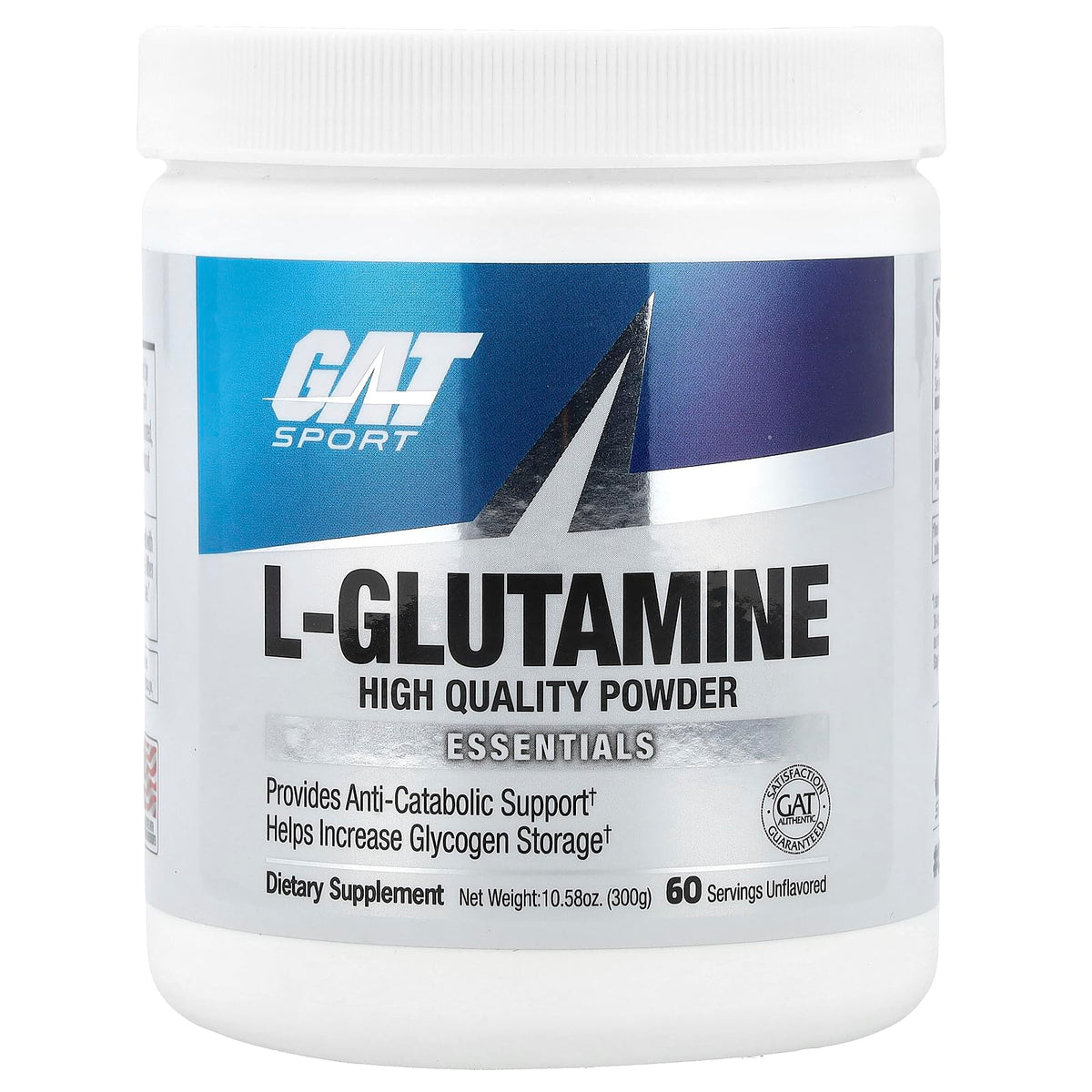 GAT Sport L-Glutamine Powder - Unflavored, 10.58 oz (300g)