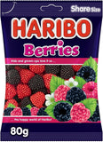 Haribo Berries Gummy Candy 80g - Assorted Berry Flavors