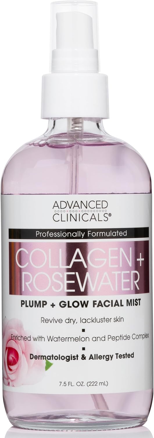 Advanced Clinicals Collagen + Rosewater Face Mist - 8 fl oz