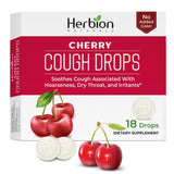 Herbion Naturals Cherry Cough Lozenges for Sore Throat Relief - 18 Count Oral Anesthetic