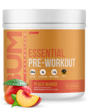 Raw Essential Pre-Workout Powder - Peach Mango, 30 Servings | Natural Energy & Performance Boost