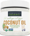 Viva Naturals Organic Unrefined Coconut Oil - Cold-Pressed Extra Virgin, 16oz for Cooking, Hair & Skin