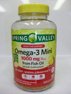 Spring Valley Mini Omega-3 Fish Oil 1000mg - Lemon Flavor - 120 Softgels