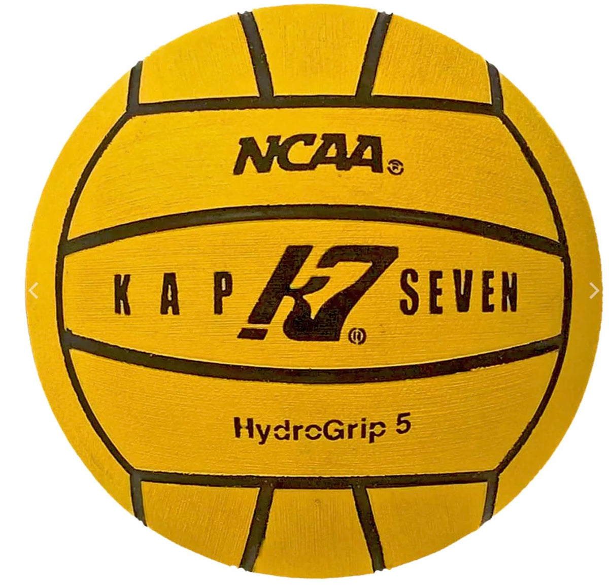 NCAA Approved KAP K7 SEVEN KAP7 Size 5 HydroGrip Water Polo Ball, Yellow