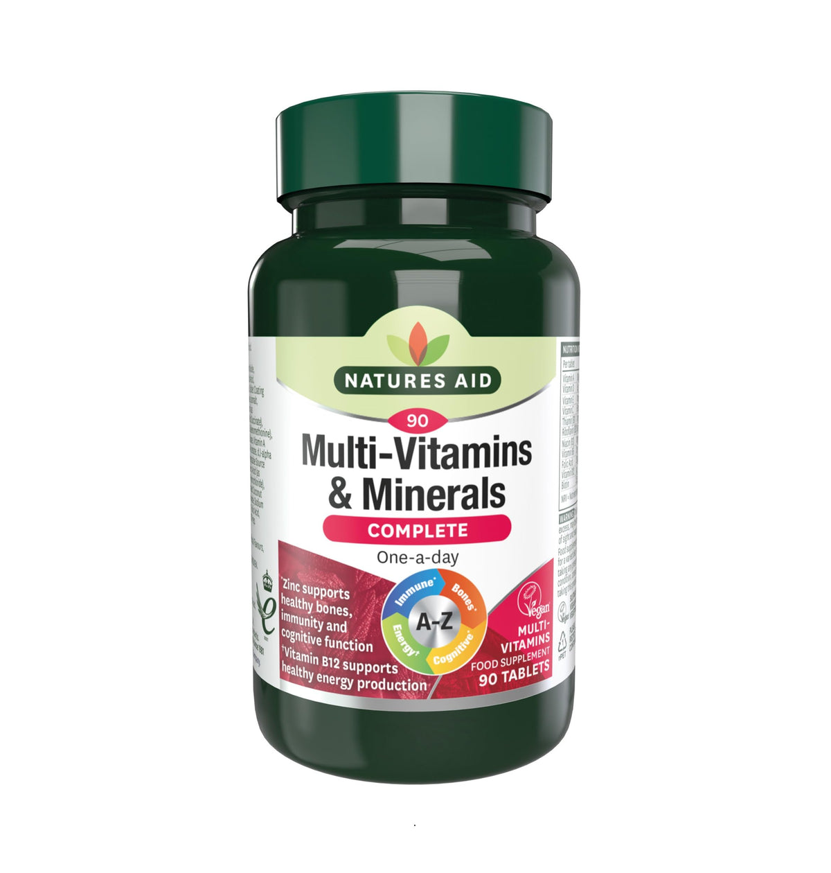 Natures Aid Multivitamins with Antioxidant and Minerals Formula - 90 Tablets