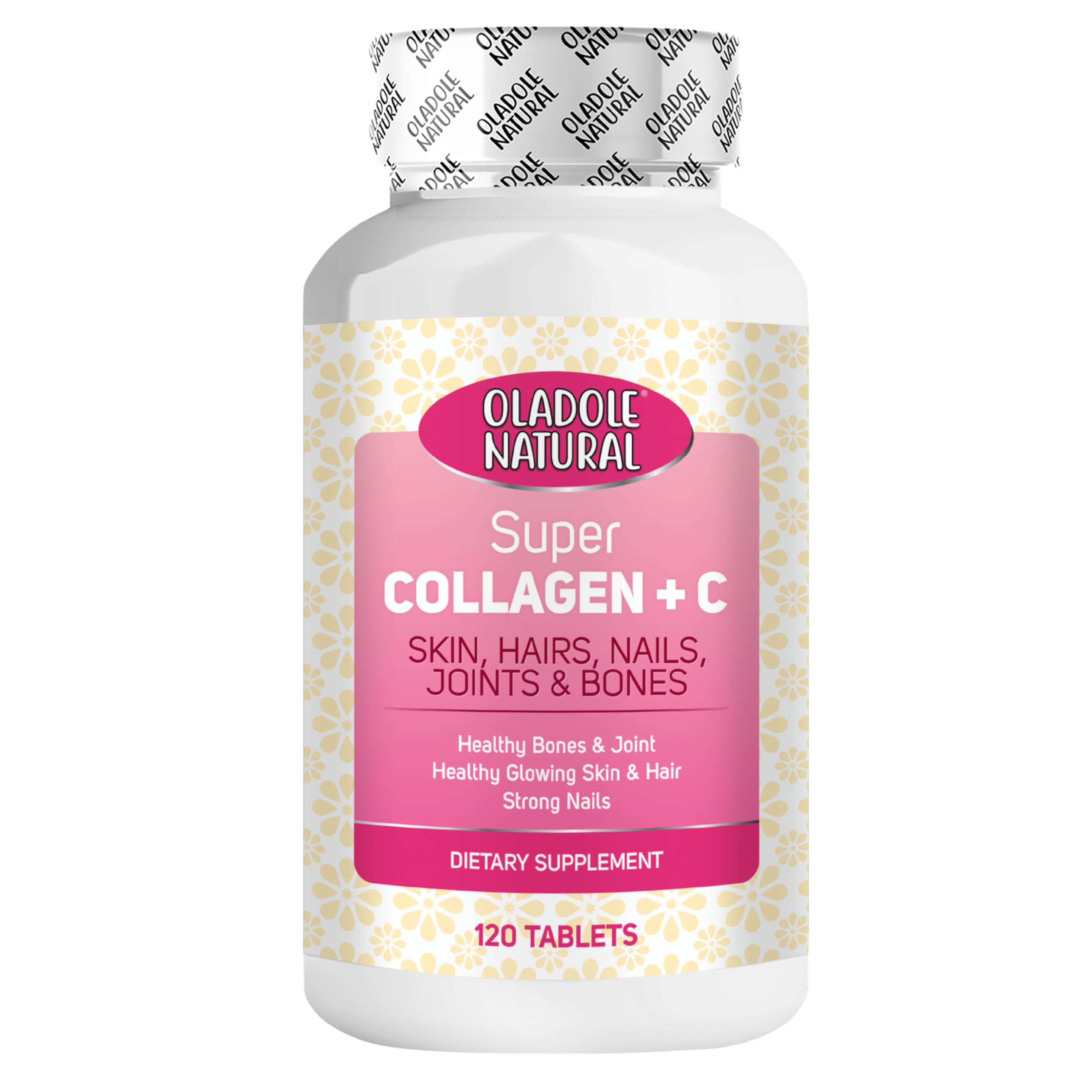 Oladole Natural Super Collagen C Tablets for Skin, Hair, Nails & Joints (120 Tablets)